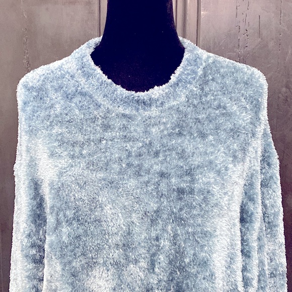 Prologue Teddy Bear Teal Fuzzy Sweater Super Soft - size XXLarge - Picture 4 of 11